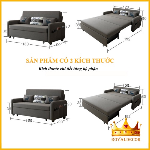 Giường sofa thông minh gấp gọn, giường thông minh gấp gọn đệm cao su | BigBuy360 - bigbuy360.vn