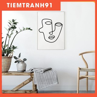 Tranh treo tường | Tranh One Line Art Print, Line Art, Minimal Wall Art, Face Line Art, Minimal print