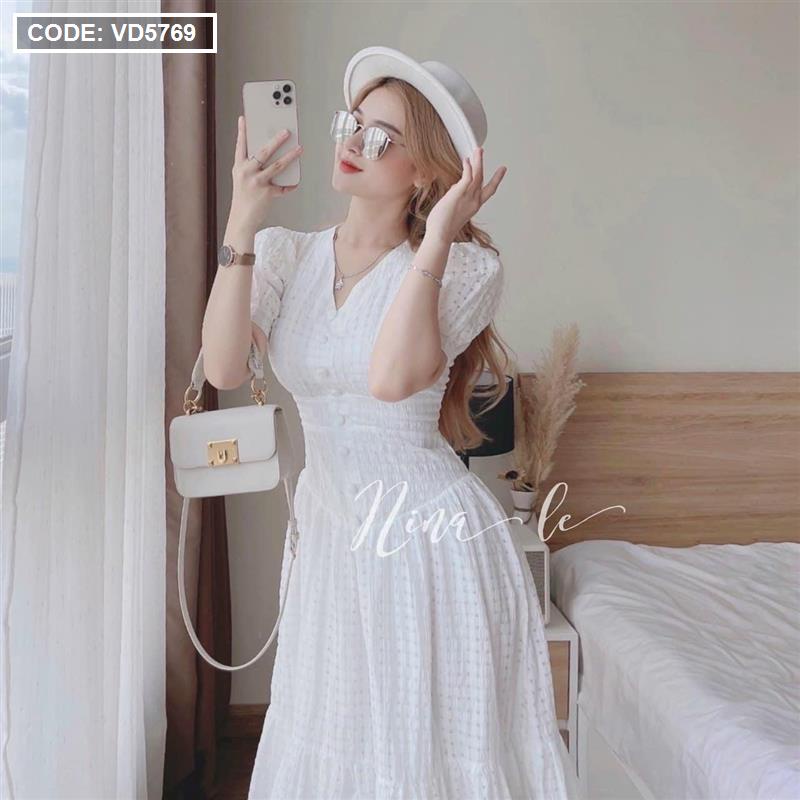 ĐẦM MAXI TRẮNG VẢI XÔ