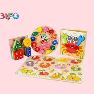 Combo 4 đồ chơi giáo dục bằng gỗ an toàn cho bé , phát triển kĩ năng toán học