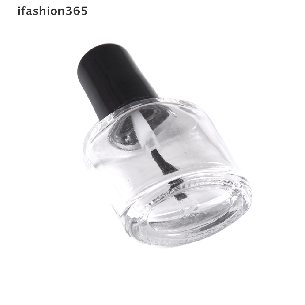 Lọ Thủy Tinh Rỗng Trong Suốt Có Cọ Quét Sơn Móng Tay 10 / 15ml ifashion365