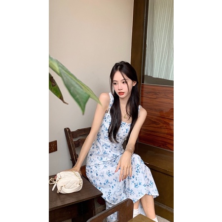 Đầm Maxi Hai Dây Hoạ Tiết Hoa Xinh Xắn oder.tram0506