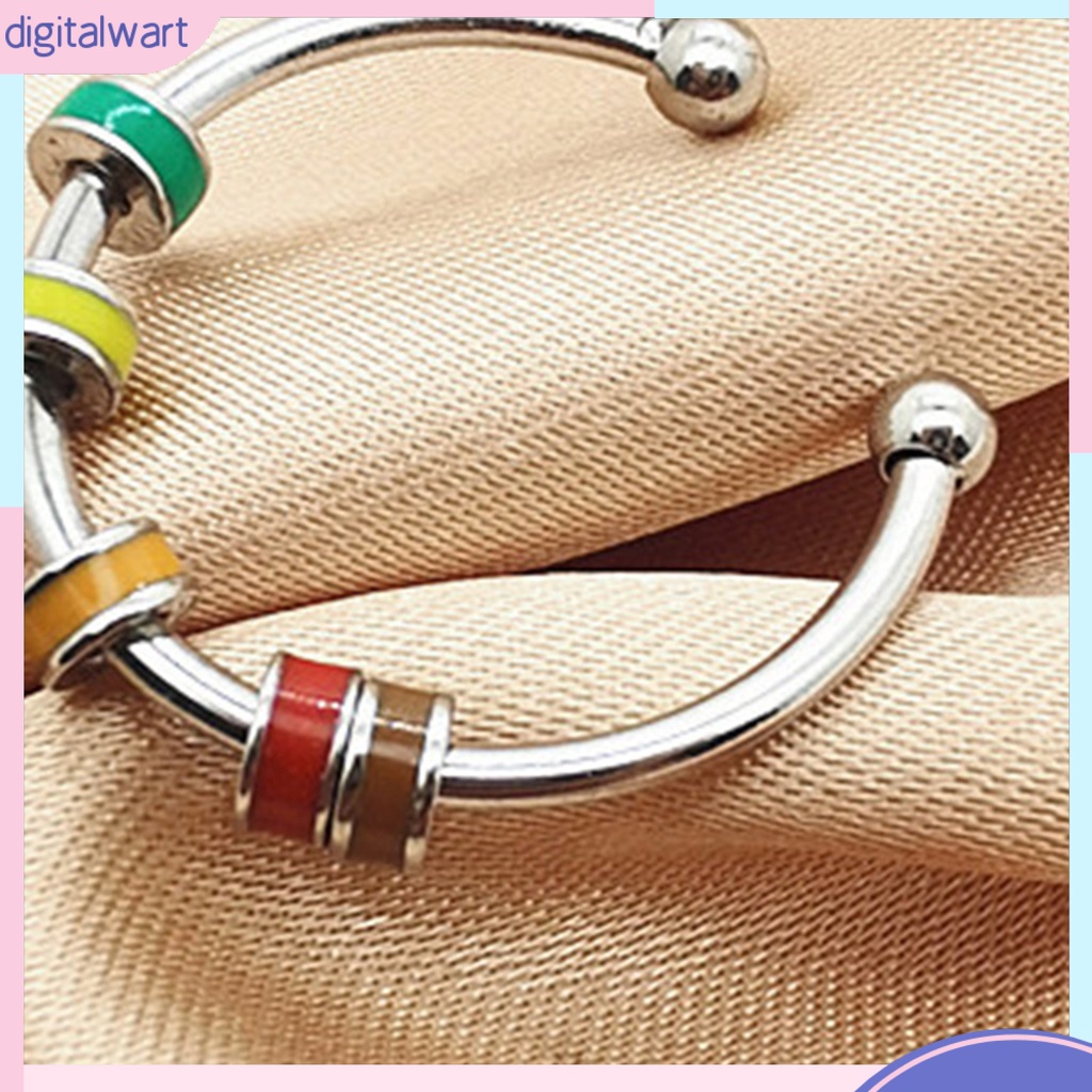 Nhẫn Hở Bằng Thép Không Gỉ Đính Hạt Resin Giải Tỏa Căng Thẳng Cho Văn Phòng