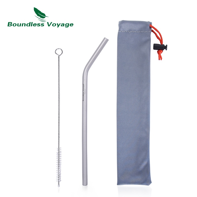 Ống Hút Titan Dạng Cong Siêu Nhẹ Có Thể Tái Sử Dụng