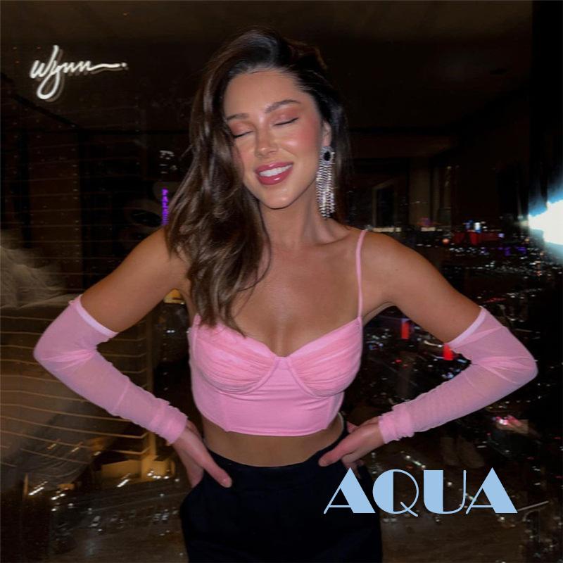 Áo Croptop Cổ Chữ V Màu Trơn Thời Trang Dành Cho Nữ