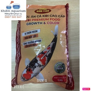 Cám KING FEED GROW & COLOR (Bao 1Kg) đạm cao 45% TĂNG MÀU, TĂNG BODY TOÀN DIỆN CHO KOI