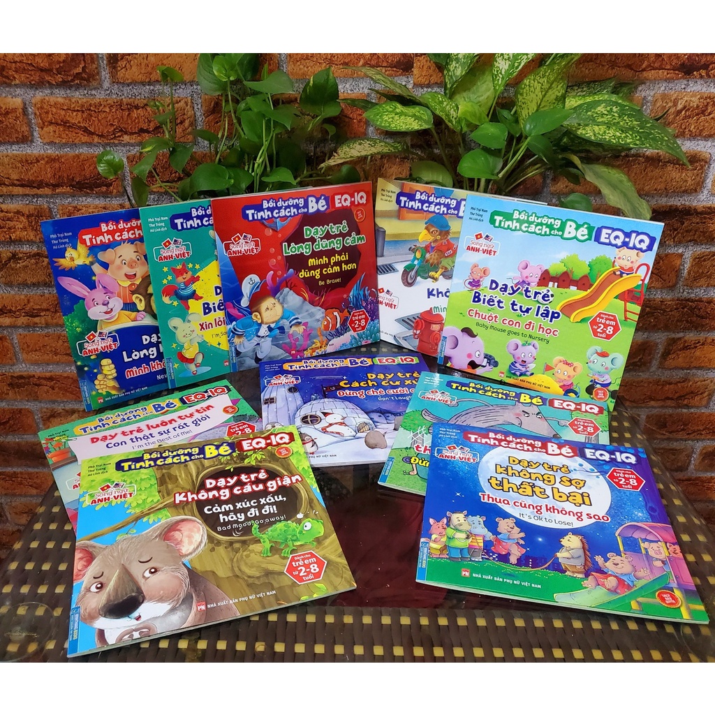 Sách - Combo 2 cuốn - Bồi dưỡng tính cách cho bé EQ IQ (2-8 tuổi) Dạy trẻ thêm kiên cường và dạy trẻ biết xin lỗi