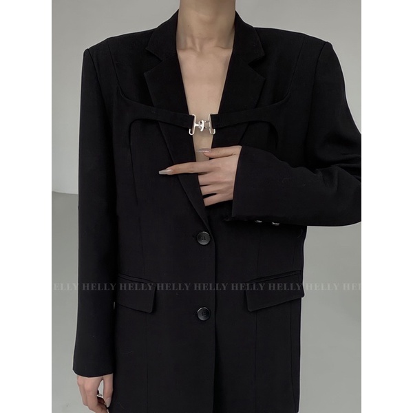 ÁO BLAZER NỮ KHOÁ CÀI PHOM SUÔNG HELLY SHOP