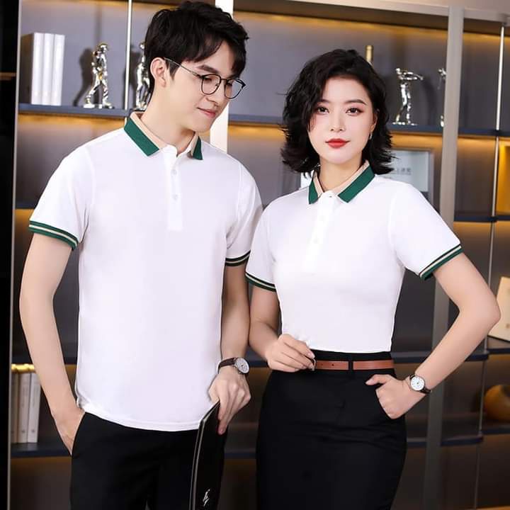 Áo cộc tay cổ bẻ_Áo mặc đôi, mặc đồng phục gia đình