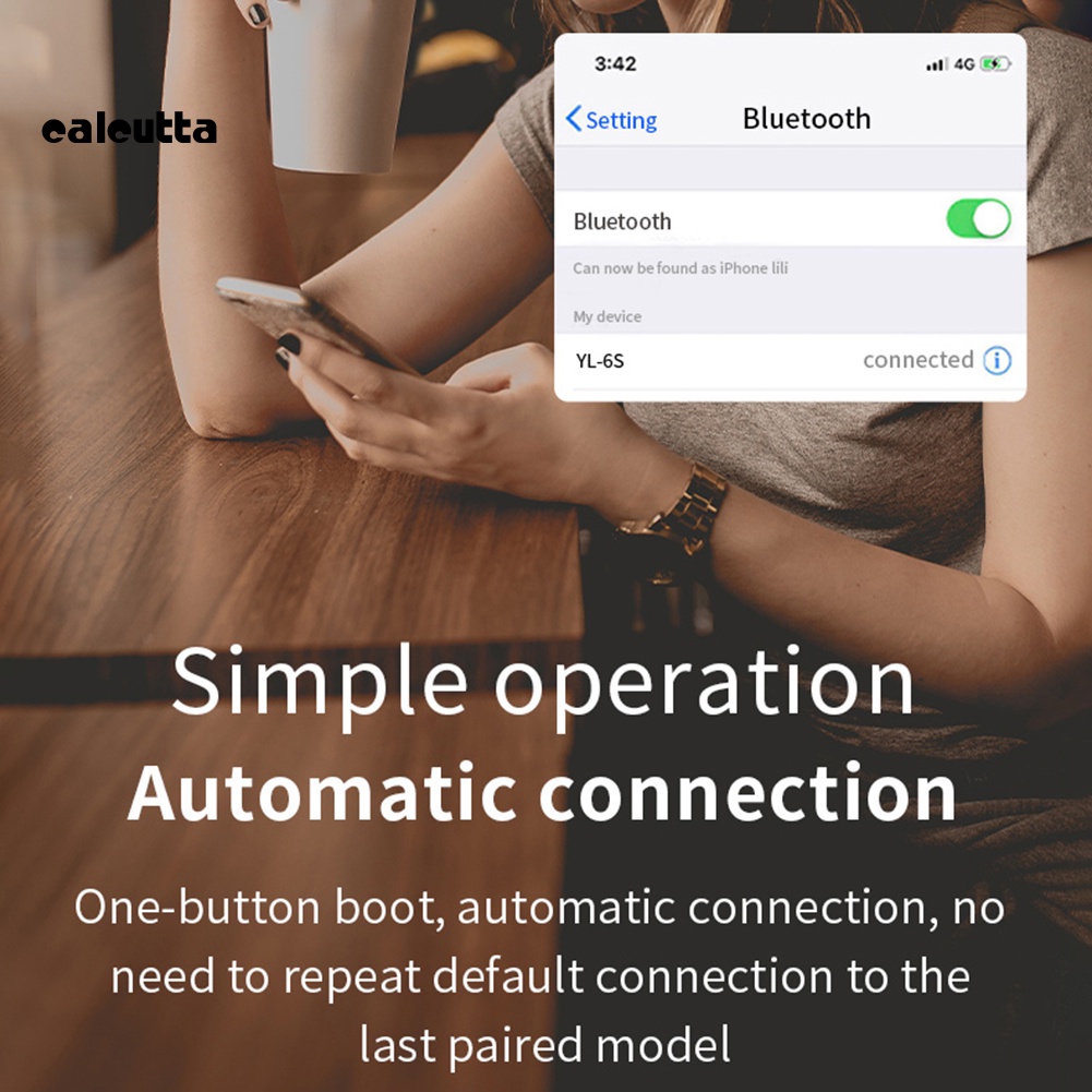 1 Tai Nghe YL-6S Móc Vành Tai Bluetooth Không Dây Có Thể Điều Chỉnh Âm Lượng