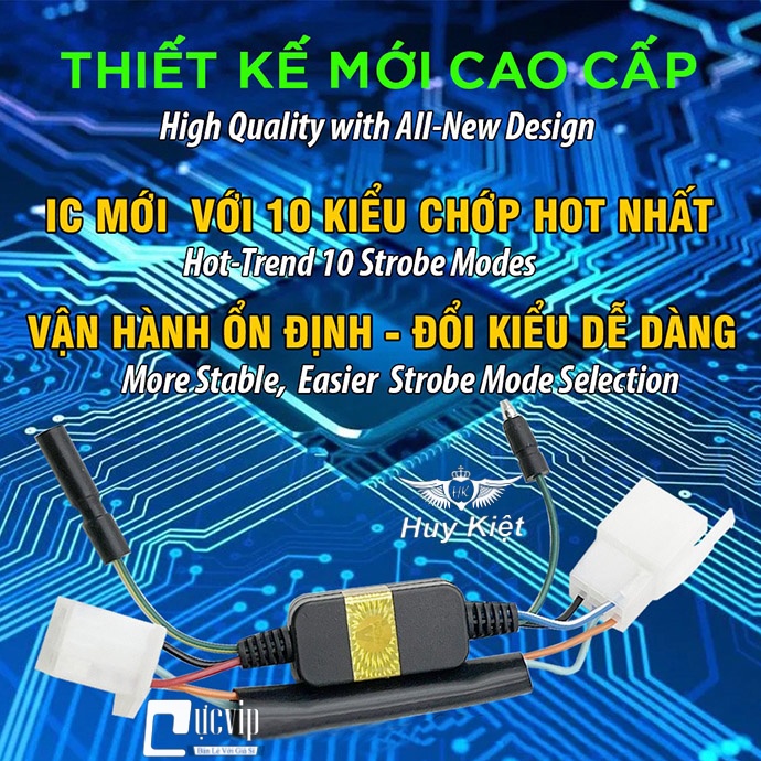 Mạch Chớp Stop F1 Tạo Nháy Đèn Hậu Sau Cho Xe AiB 13 - 23 160cc 150cc 125cc Sẵn Giắc Zin, Phiên Bản Pro Cao Cấp MS5712