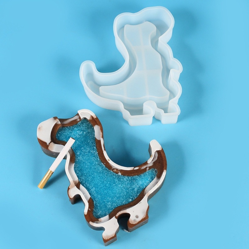 Khuôn Làm Gạt Tàn Thuốc Hình Khủng Long / Cá Mập Bằng Nhựa Resin