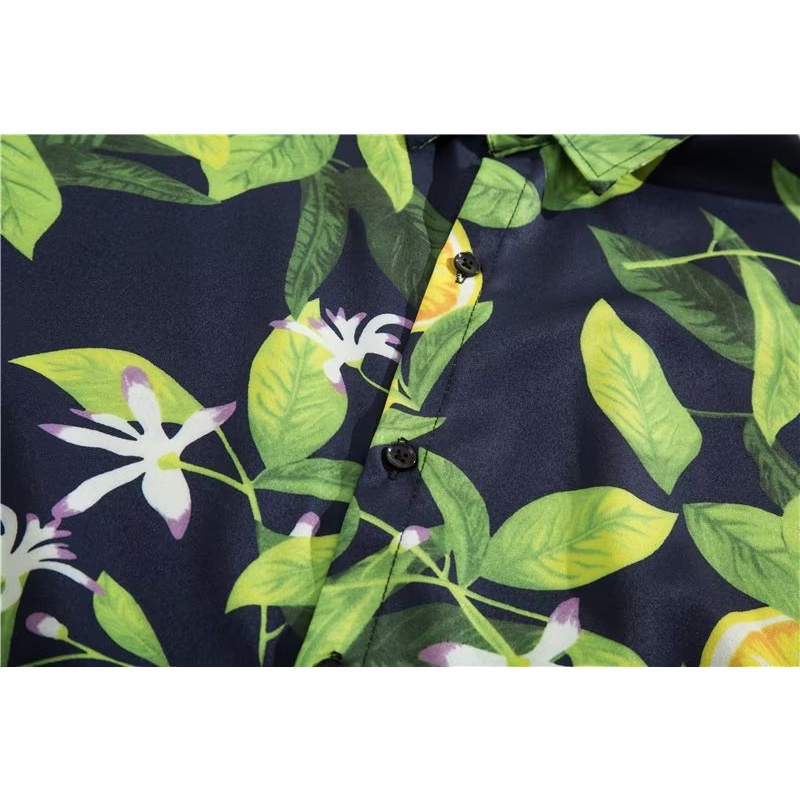 Áo Sơ Mi Tay Ngắn In Họa Tiết Thời Trang Phong Cách Hàn Quốc Cho Nam size M-3XL