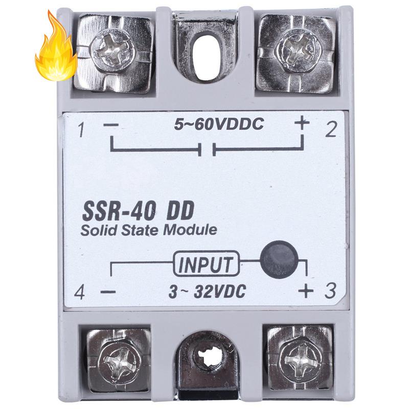 Rơ Le Bán Dẫn Đơn DC-DC SSR-40DD 40A DC3-32V DC5-60V