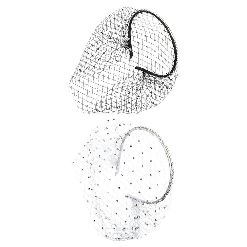 MAXG Mạng Che Mặt Màu Đen Cho Cô Dâu