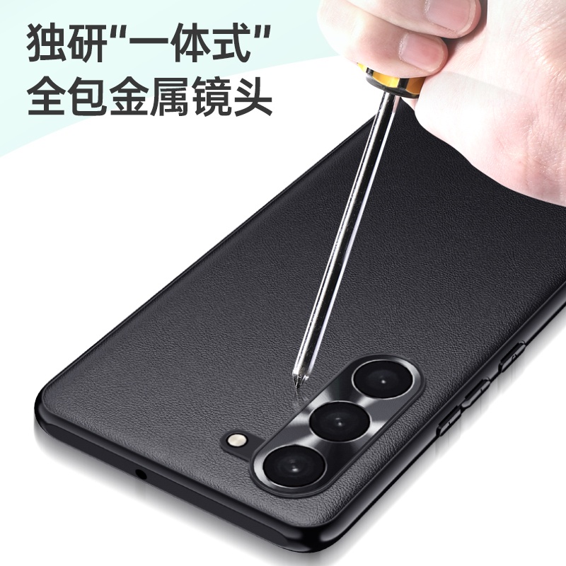 Ốp Điện Thoại Da Cứng Màu Trơn Bảo Vệ Camera Cho Samsung Galaxy S23 S22 S21 Ultra S21 FE