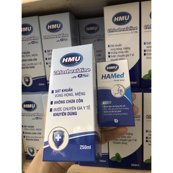 Nước súc họng miệng HMU Chlorhexidin plus - Chính hãng Đại học Y Hà Nội