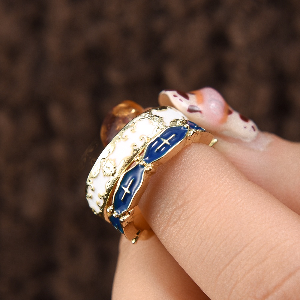 Nhẫn Hở Mỏng Điều Chỉnh Được Thời Trang Vintage Thanh Lịch Cho Nữ