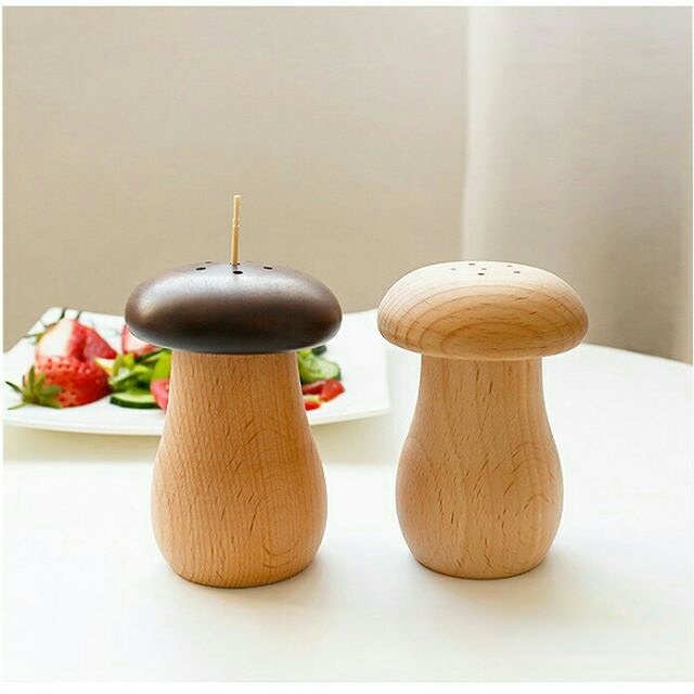 Hũ Tăm Hình Nấm, Lọ đựng tiêu, hũ đựng gia vị phụ kiện decor chụp ảnh sản phẩm món ăn HSU