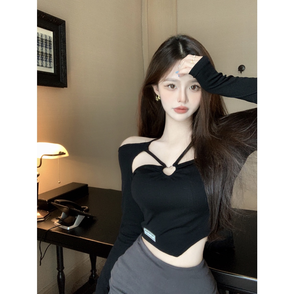 Áo croptop Cột Dây Chéo Họa Tiết Trái Tim Phong Cách Mới Ngọt Ngào Thời Trang Xuân Hè Cho Nữ