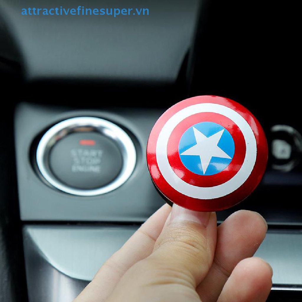 Vỏ Bọc Nút Công Tắc Khởi Động Xe Hơi Hình Captain America