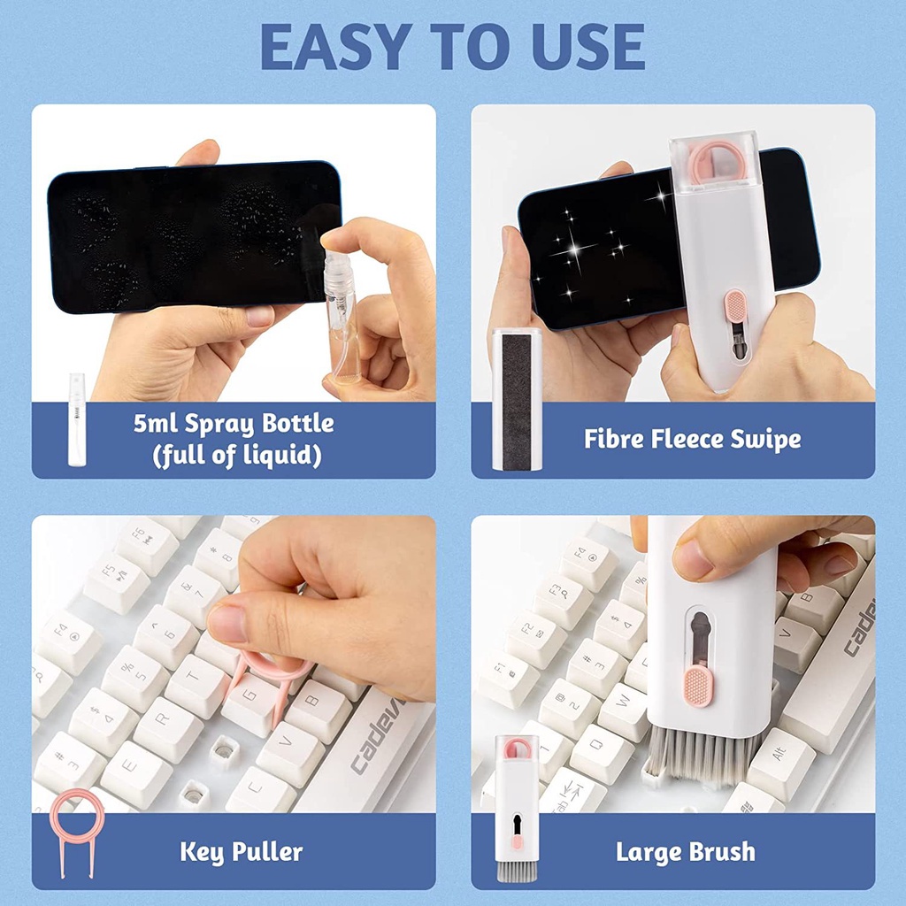 Bộ vệ sinh laptop Bộ Dụng Cụ Vệ Sinh Bàn dụng cụ vệ sinh bàn phím Phím Máy Tính dụng cụ vệ sinh laptop  Laptop 8 Trong 1 Đa Năng