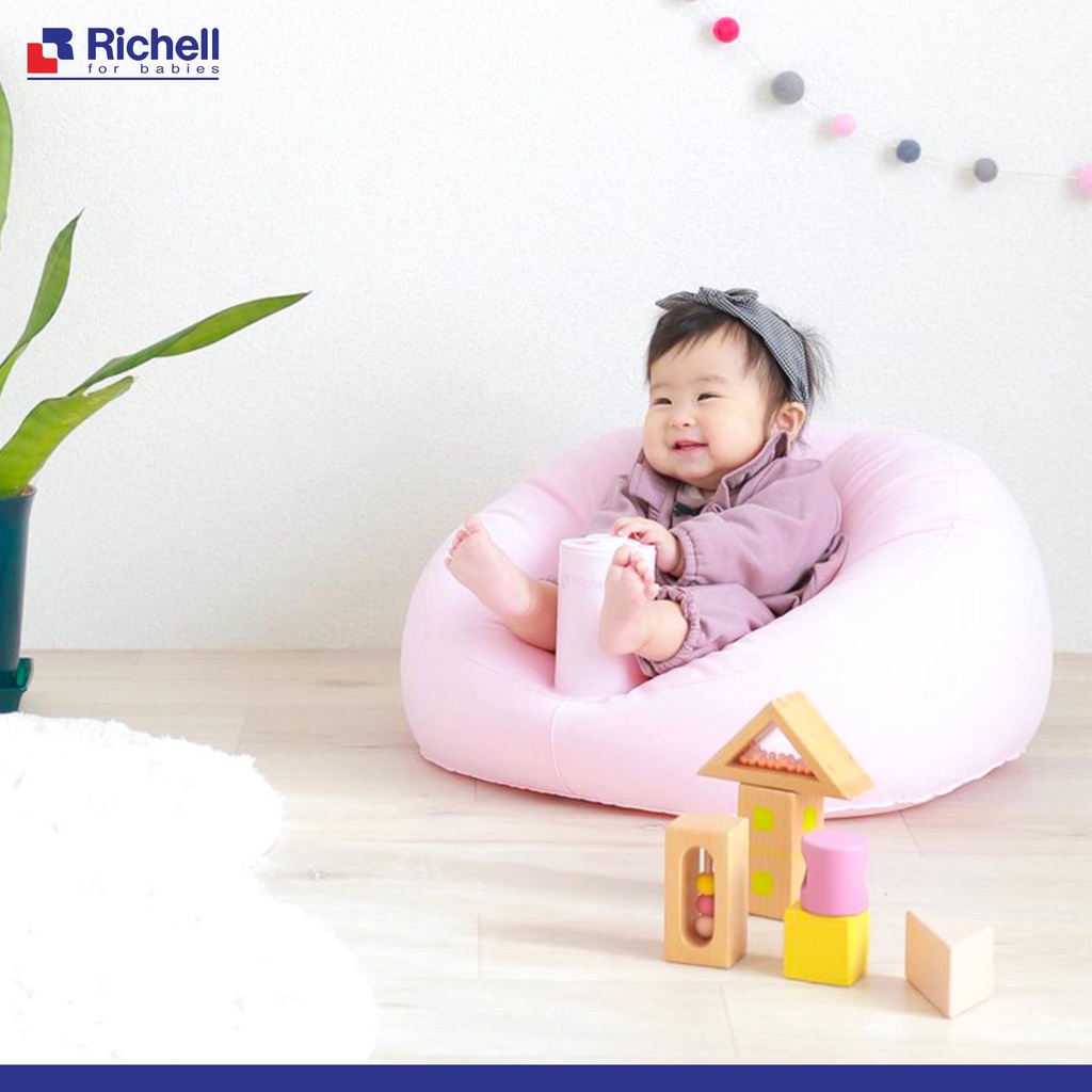 [GIẢM >50%] Ghế sofa tập ngồi Richell Nhật Bản không cần dụng cụ bơm | Baby