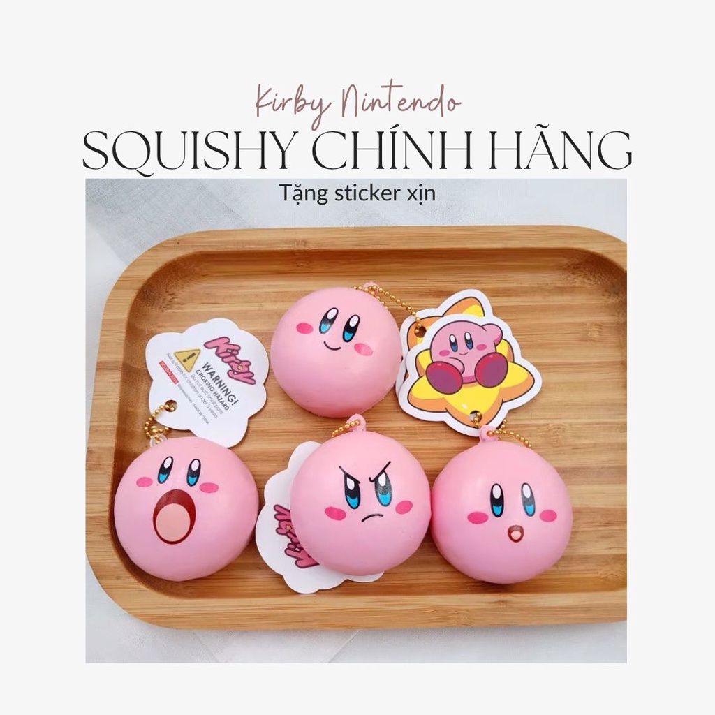 Đồ chơi squishy chính hãng kirby đồ chơi bóp tay giảm stress căng thẳng chậm tăng 5cm