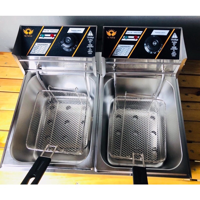 Bếp chiên điện 2 ngăn, bếp chiên 12l 2 ngăn mỗi ngăn 6 lít, bếp chiên điện suny