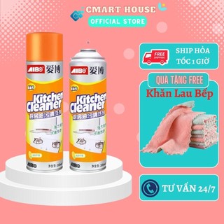 Bình xịt bọt tuyết tẩy rửa nhà bếp đa năng KITCHEN CLEANER 500ml, màu cam mùi hương dễ chịu tẩy rửa siêu sạch CM14
