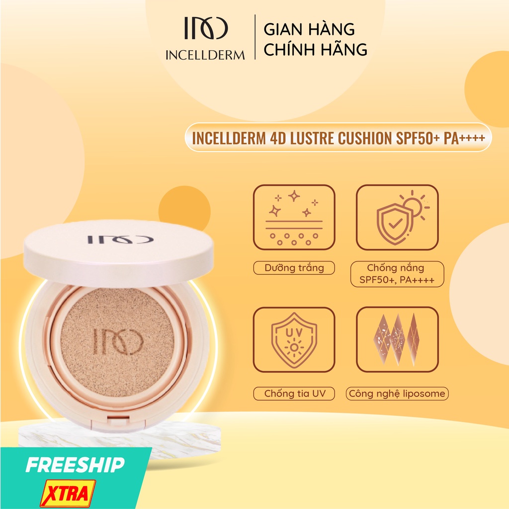 Phấn nước Incellderm 4D Lustre Cushion IVN09 Chính hãng chăm sóc