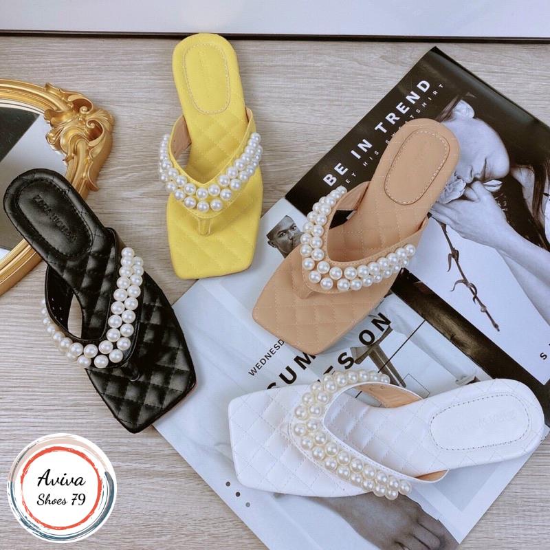 Deps kẹp Ngọc đế bệt đính 2 hàng Ngọc T/rai siêu Hót siêu xinh xò.