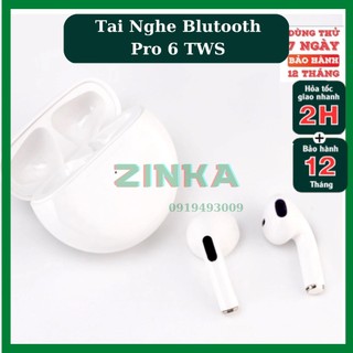 Tai Nghe Blutooth Pro 6 TWS - Cảm Biến,Định Vị, Đổi Tên - Nhiều Màu - HÀNG CHÍNH HÃNG Bảo Hành 6 Tháng NIM007