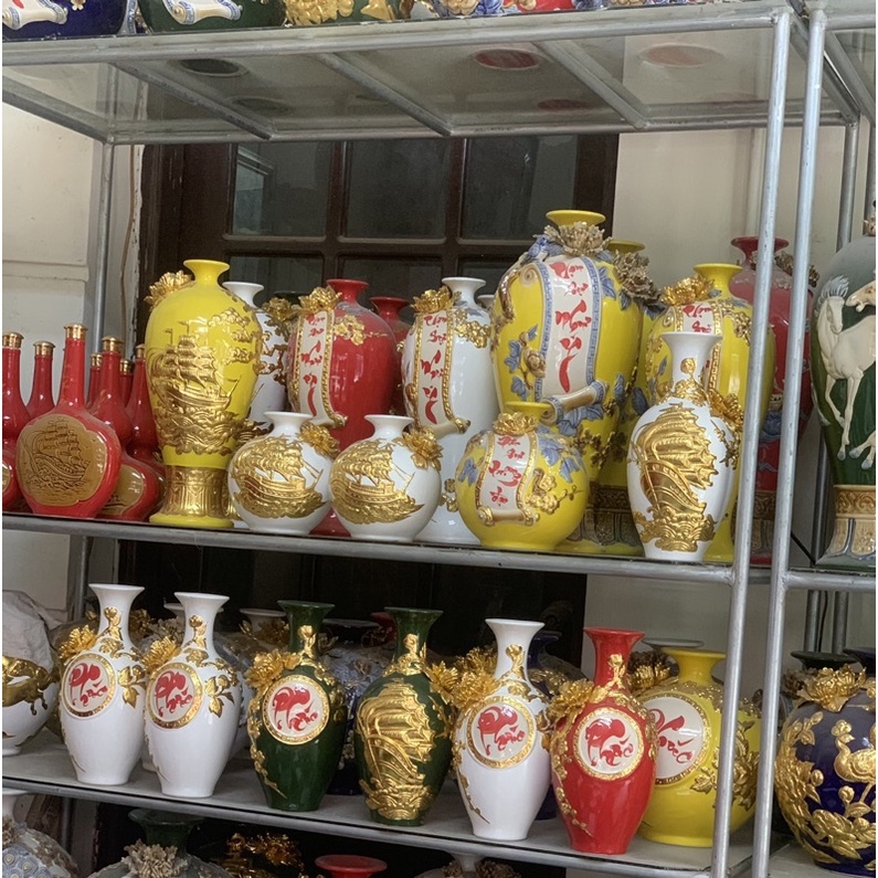 Hàng chuẩn,bình hút lộc phong thuỷ cao 21cm,27cm lọ cắm hoa bát tràng