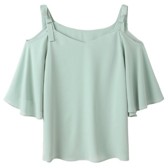 A88161 Áo chiffon nữ hè hở vai cao cấp kiểu Hàn Quốc hàng nhập