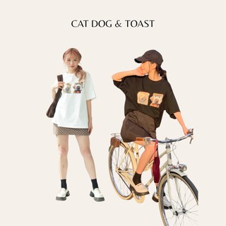Áo thun cat dog & toast tkp161 lollie studio