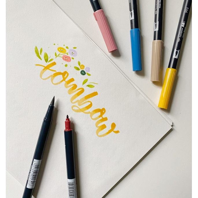 Set bút viết Calligraphy Tombow Dual Brush Bảng màu đa dạng dễ dùng Art Therapy