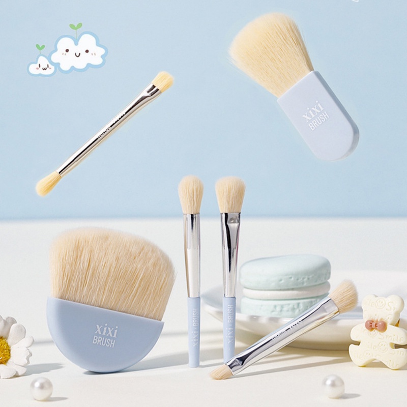 Set 6 Cọ Trang Điểm Mini Kèm Hộp Đựng Tiện Lợi Cho Nữ XIXI