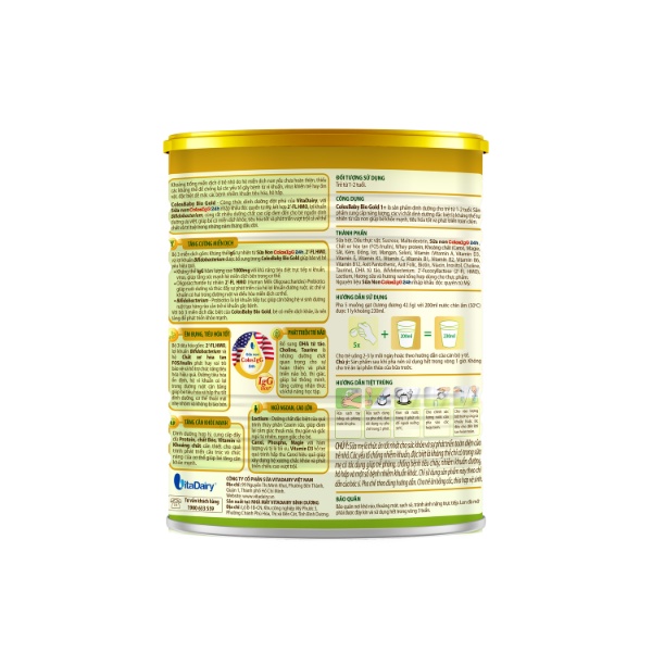 Sữa bột COLOSBABY BIO GOLD 1+ 400g hỗ trợ tiêu hóa tốt, miễn dịch khỏe cho bé - VitaDairy