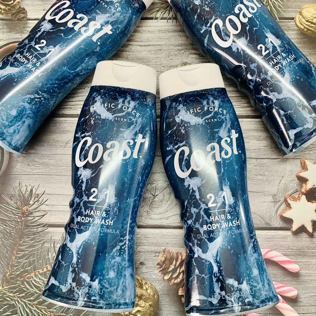 Sữa Tắm Gội Coast Mỹ Hair & Body Wash Chai Lớn 946ml