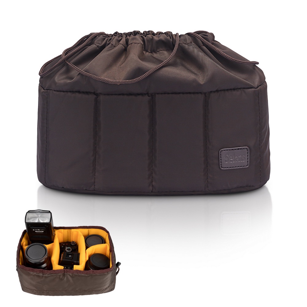 Túi đựng máy ảnh SELENS chống sốc sức chứa lớn có đệm lót bảo vệ cho DSLR ống kính đèn flash chụp ảnh du lịch