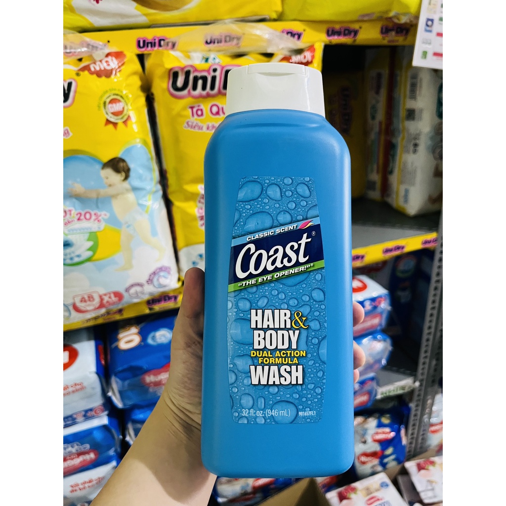 Sữa Tắm Gội Coast Dành Cho Nam 946ml Classic Scent Hair &amp; Body Wash