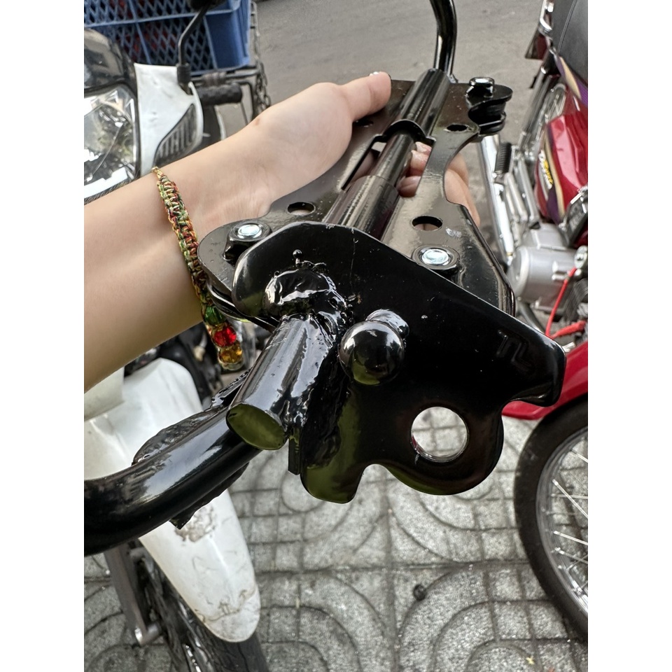 BỘ GÁC CHÂN TRƯỚC  VÀ CHỐNG NGANG 2 TẦNG  XE FUTURE 1 - DREAM - WAVE 110