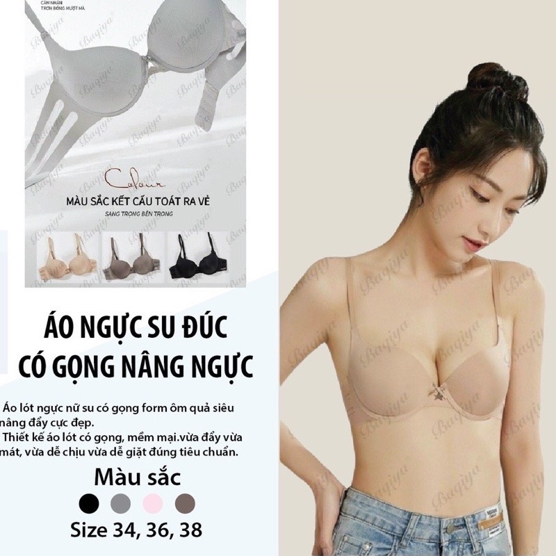 Áo ngực có gọng thái  BAQIYA [PITAHITA] Thông Hơi Không hằn viền Mã K91 su đúc đệm 2,5cm nâng đẩy tự