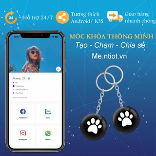 Móc khoá công nghệ, lưu trữ thông tin cá nhân, thú cưng, hình ảnh, mạng xã hội (TikTok, Facebook, Zalo...) Quét 1 chạm