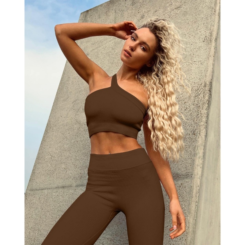 Xiangbao Set Đồ Tập Thể Thao 2 Mảnh Áo Ngực Và Quần Legging Có Gân Dành Cho Nữ