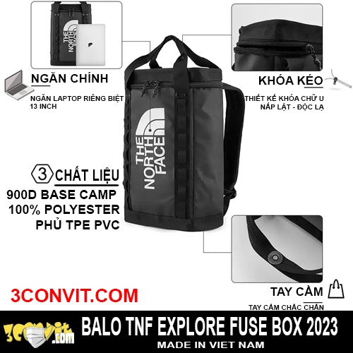 Balo laptop đa năng thời trang TNF Explore Fusebox