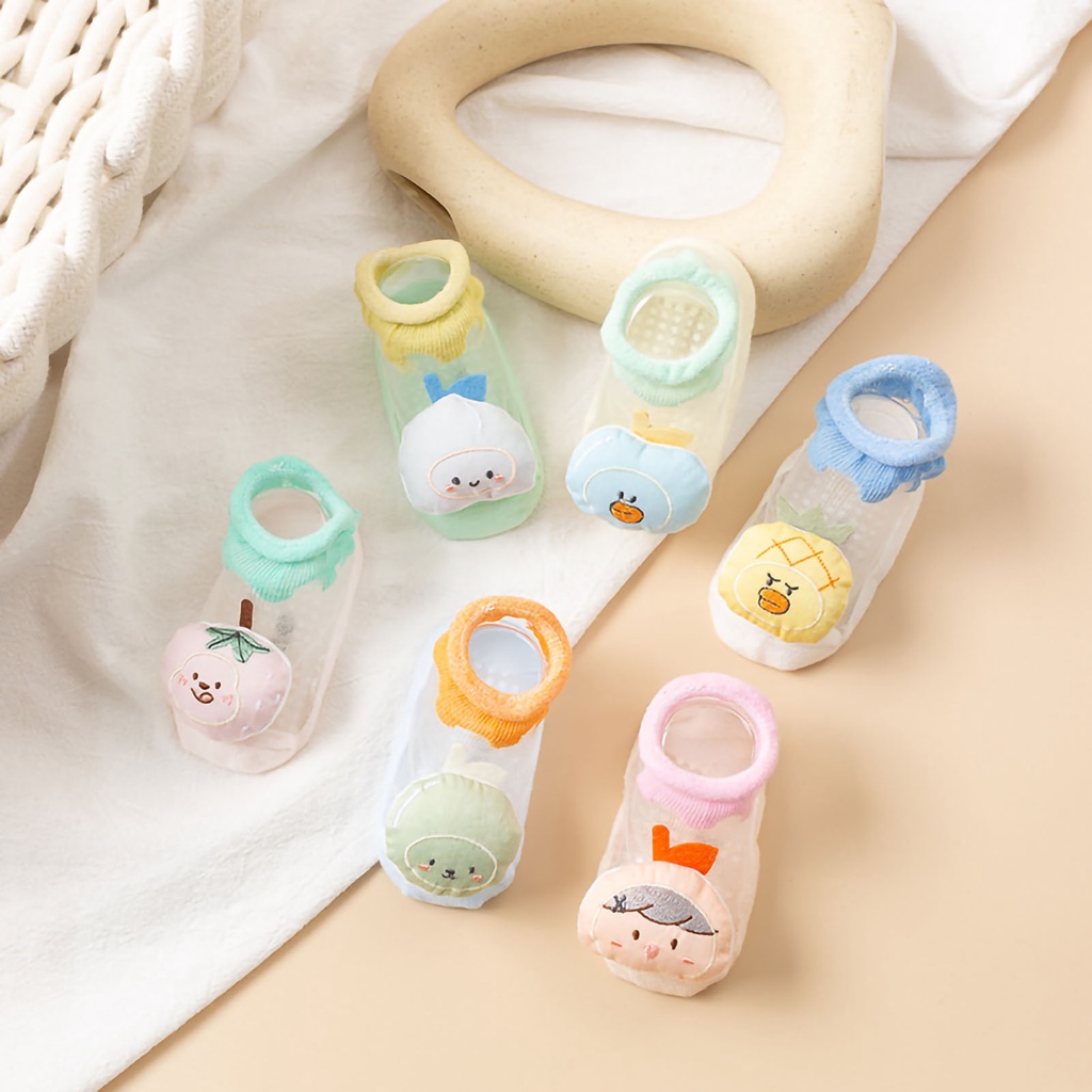 Babyfair Vớ Mắt Cá Chân Cho Bé Cotton Chống Trơn Trượt Hoạt Hình Siêu Mỏng Dễ Thương Sơ Sinh