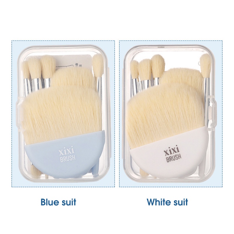 Set 6 Cọ Trang Điểm Mini Kèm Hộp Đựng Tiện Lợi Cho Nữ XIXI