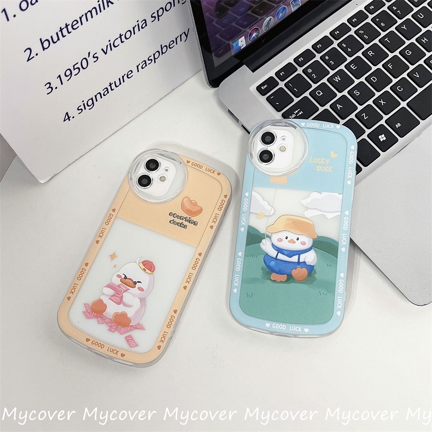 Ốp Điện Thoại Chống Sốc Họa Tiết Chú Vịt Dễ Thương Cho iPhone 14 13 12 11 Pro Max Xs XR X 8 7 6 Plus SE 2020